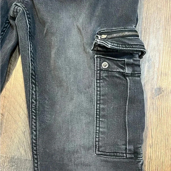 Wonder Nation youth black/grey washed denim cargos size XL (14-16) - Picture 8 of 13